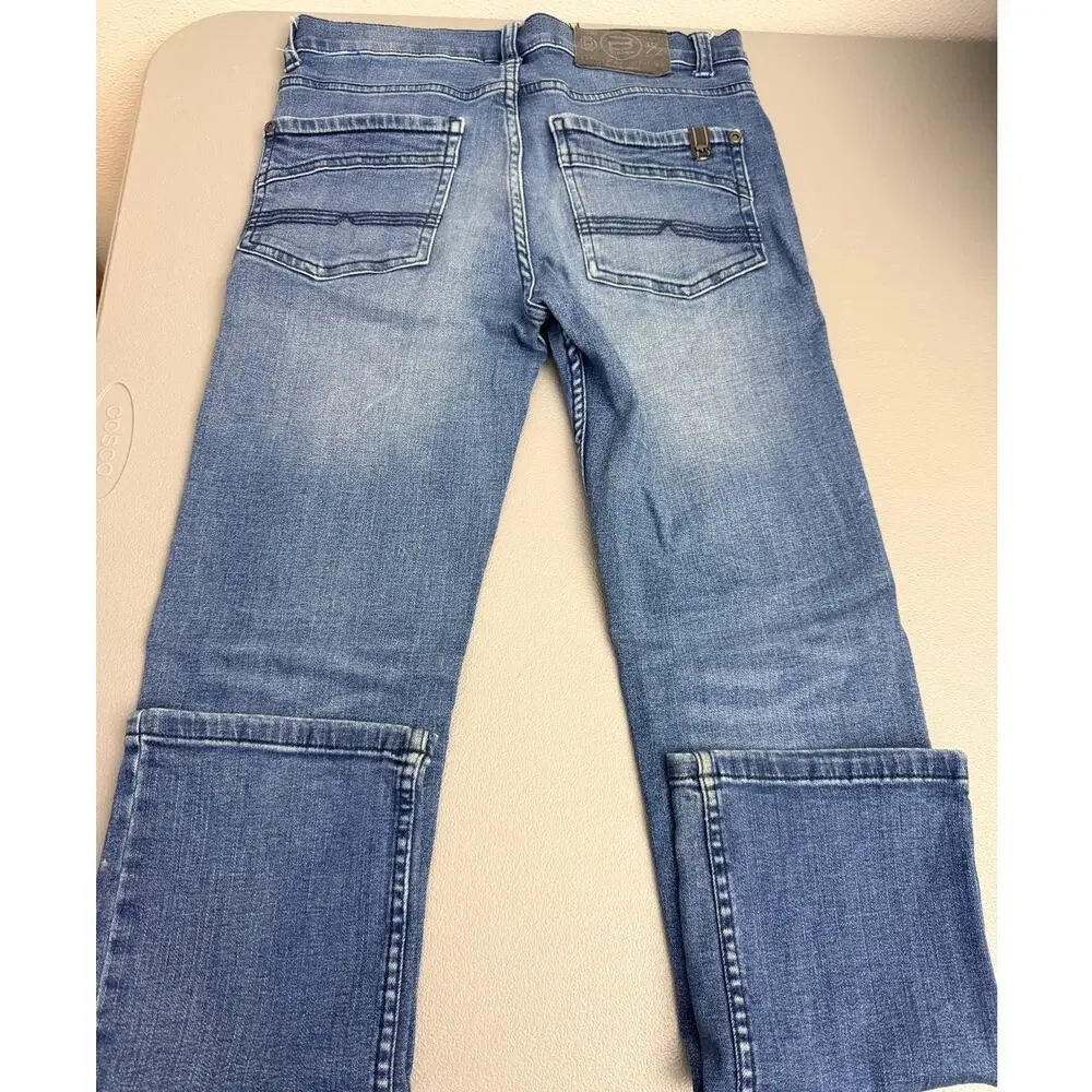 Buffalo David Bitton Jeans Women 12 Mid Rise Straight Medium Wash Stretch Denim